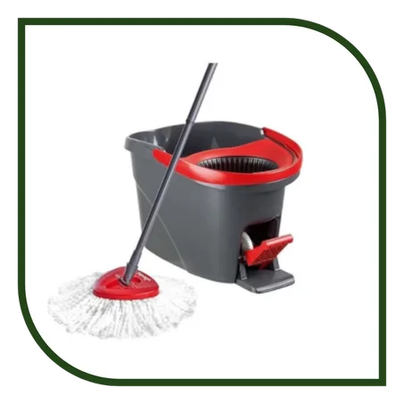 مجموعة ممسحة دوارة سهلة التنظيف ودلو مع دواسة قدم