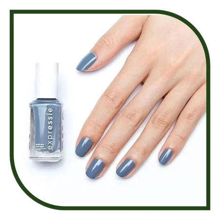 طلاء أظافر سريع الجفاف أزرق فاتح هادئ
