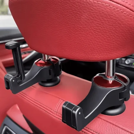 Support Multifonctionnel 2 en 1 pour Siège de Voiture – Crochet + Support Téléphone  (2Pcs)