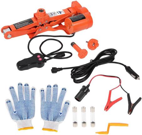 Cric Électrique en Ciseaux – Puissance, Sécurité et Confort à Portée de Main 12V 3 Tonnes