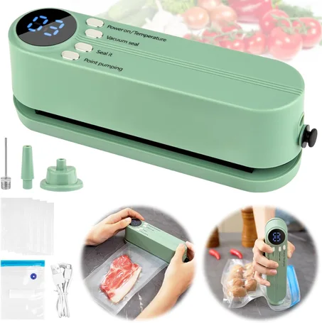 Machine Sous Vide Portable 3-en-1 – Fraîcheur & Praticité au Quotidien (avec 10 sacs)