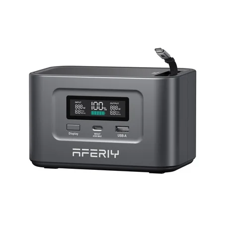 🔋AFERIY Generateur Electrique Portable 100W, 99.2Wh/31000mAh, Charge Rapide Dual USB-C PD3.0, Charge Solaire, Protection Sécurité 6-en-1, Idéale pour les Voyages, le Camping et les Urgences