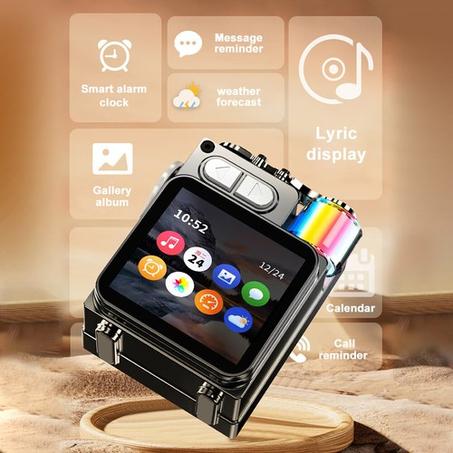 🔊 Haut-parleur Bluetooth portable compact avec écran tactile / Son HD et LEDs lumineuses / Appairage stéréo sans fil / Bluetooth 5.4, tout-en-un