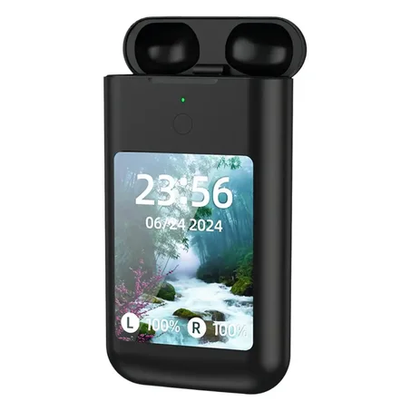 Écouteurs 2 en 1 avec batterie externe 8000 mAh, lampe de poche HiFi stéréo à grand écran et LED pour la musique