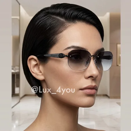 Luxury -Finish Rectangular Optical femmes