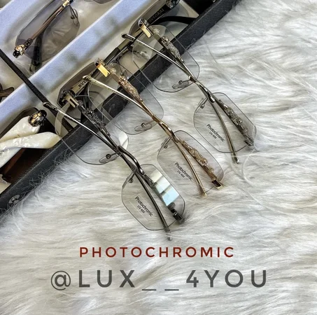 Luxury -Finish Rectangular Optical Frames Photochromic
