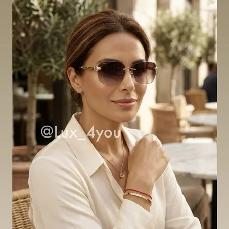 Luxury -Finish Rectangular Optical femmes BLG