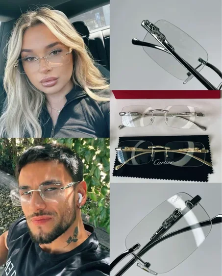 Luxury -Finish Rectangular Optical Frames Photochromic