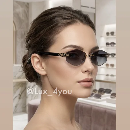 Luxury -Finish Rectangular Optical femmes Cartier