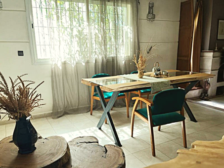 Glass river dining table "Collection Bab Mansour"