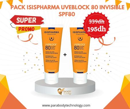 PACK ISIS UVEBLOCK 80 INVISIBLE CR 40ML*2