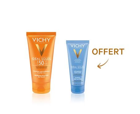 VICHY CAPITAL SOLEIL CREME ANTI-BRILLANT + APRES SOLEIL 100ML PACK