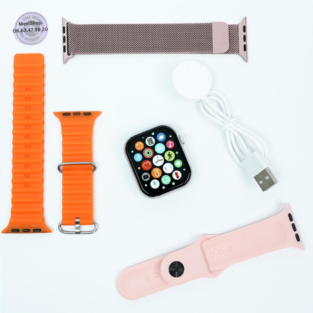 Watch Série 10 +2 ceintures silicone +métallique⌚