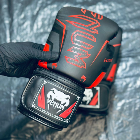 Gants de boxe Venum Elite Noir/Rouge -SUPERFITSS