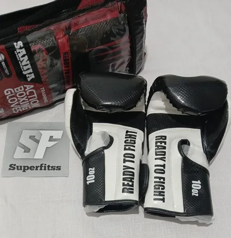 Gants de boxe noire Et blanc Sanija SUPERFITSS ⭐⭐⭐⭐⭐
