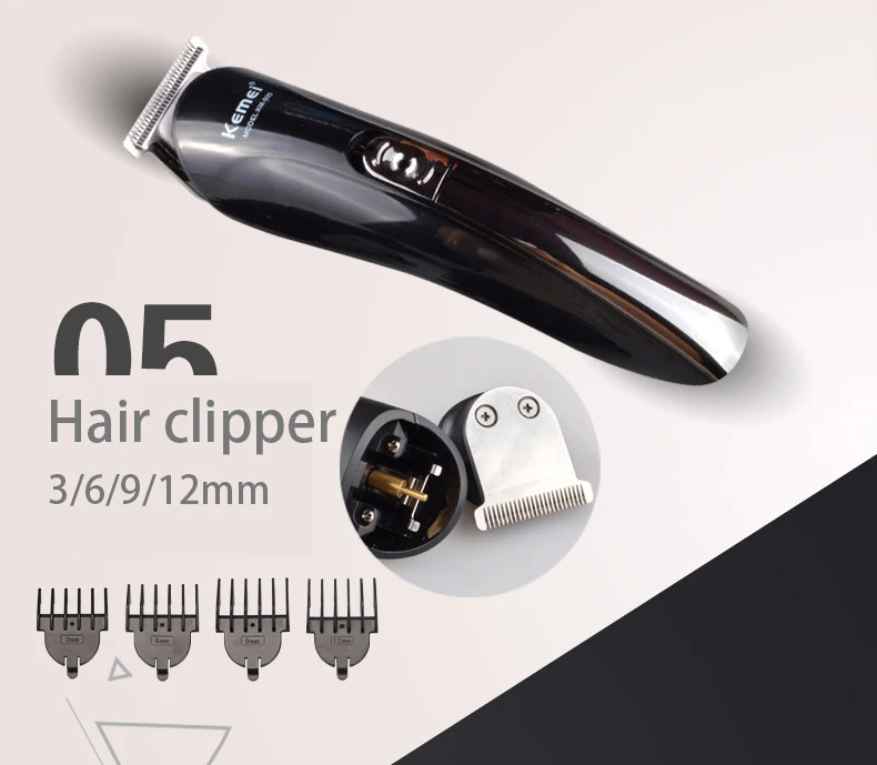 ماكينة حلاقة كهربائية Kemei 11 في 1 للحلاقة الدقيقة وإزالة الشعر بسهولة