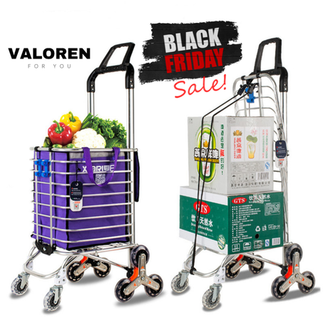 عربة تسوق القابلة للطي بعجلات التسلق