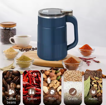 PowerGrind Original™ – Moulin Électrique Inoxydable Multifonction pour Épices, Café et Plus              (✅ Produit 100% Original – Ne tombez pas dans les contrefaçons )