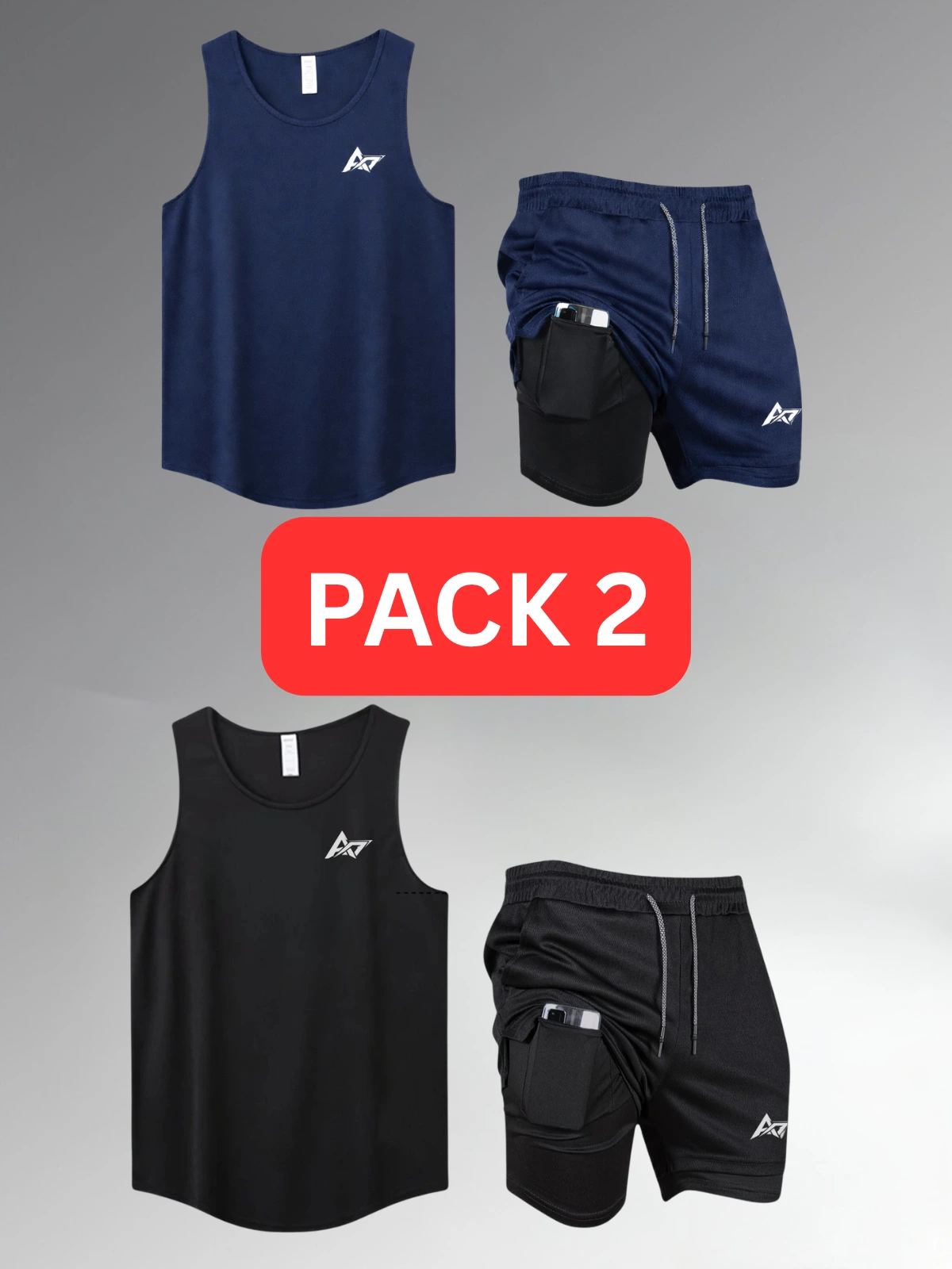 ENSEMBLE DE SPORT AXE7 (Débardeur et short 2 en 1)