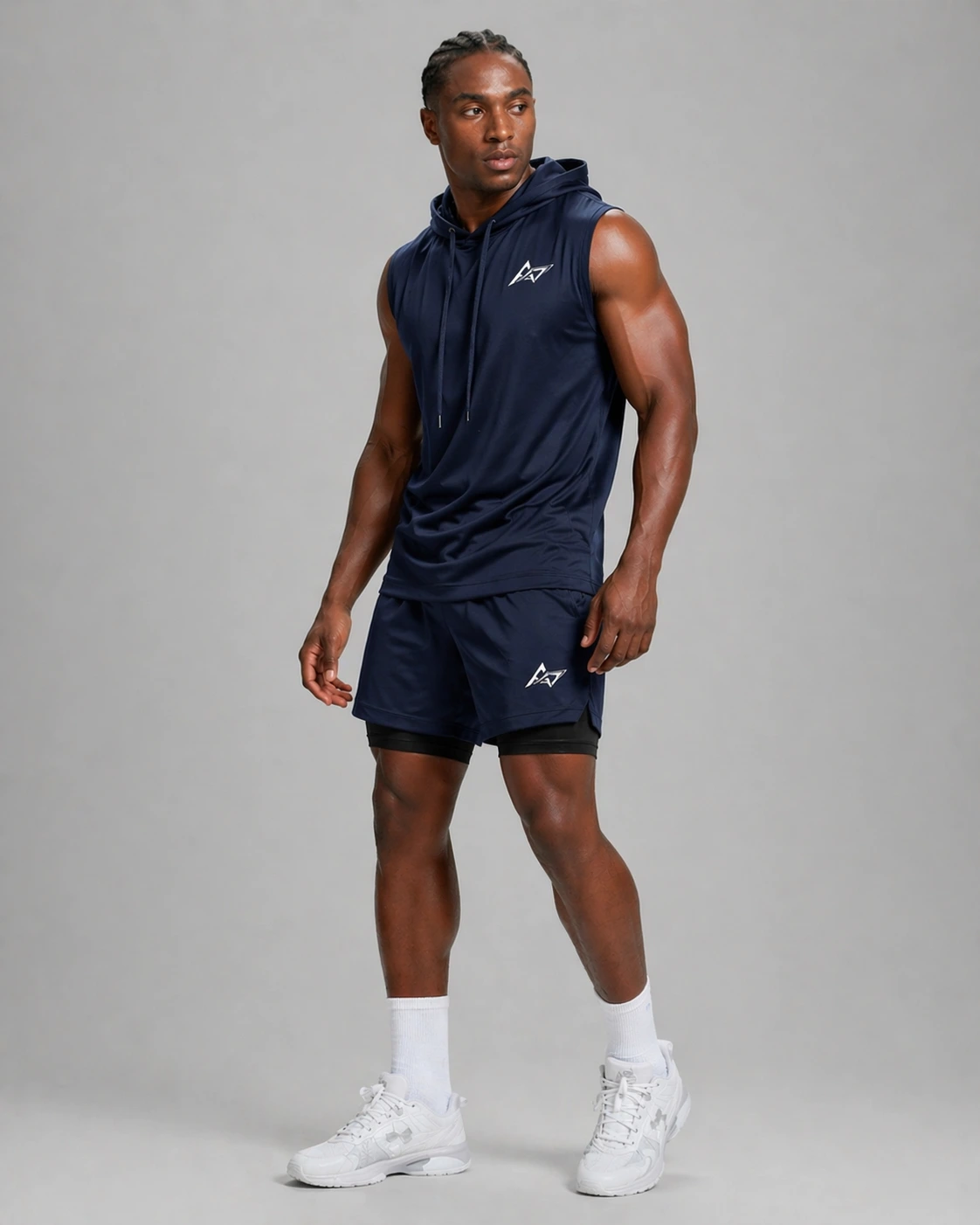 ENSEMBLE DE SPORT (Débardeur à Capuche et short 2 en 1)