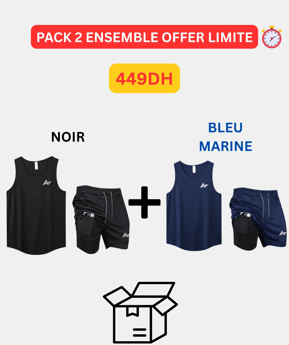 Ensemble de sport (Débardeur et short 2 en 1)