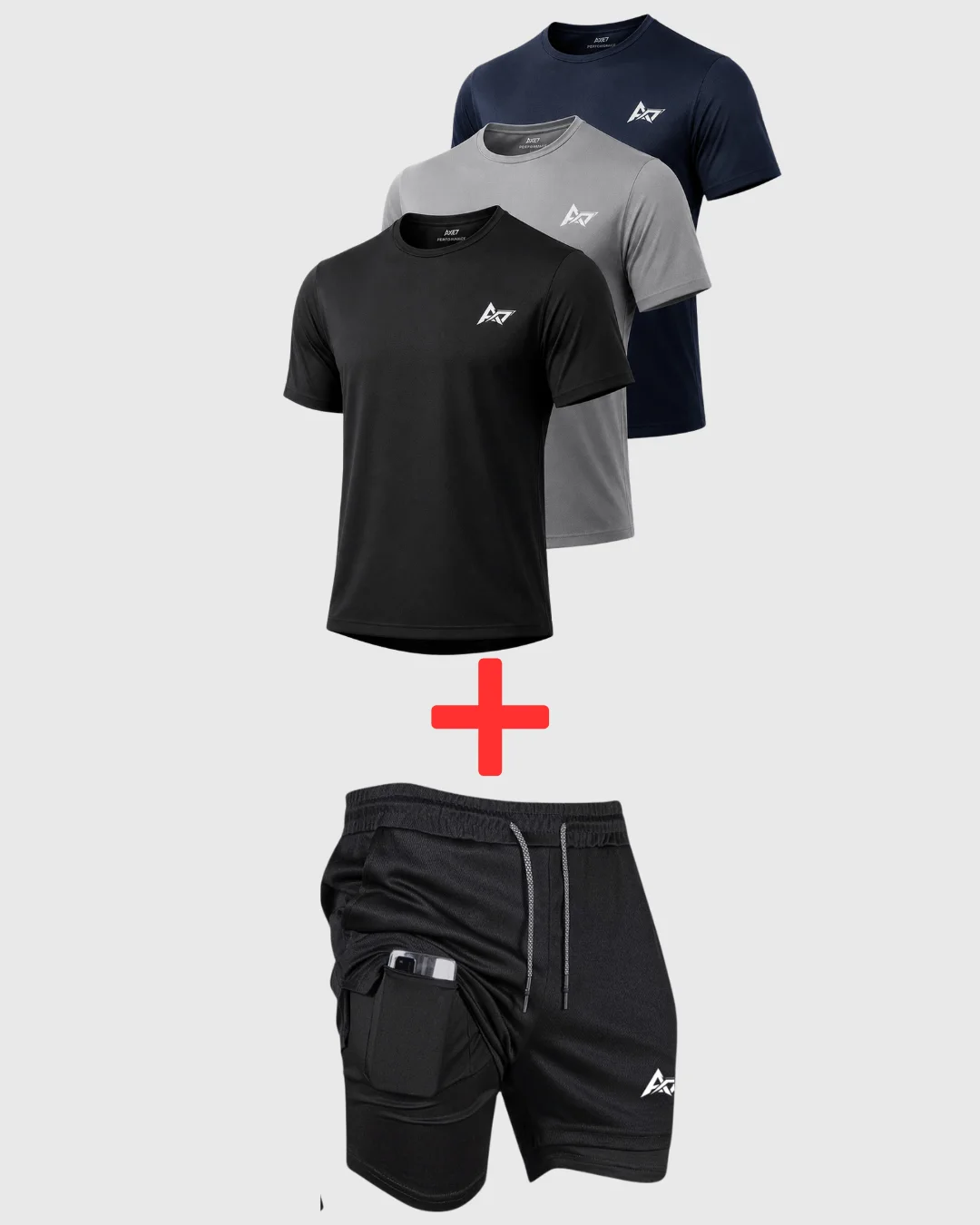 3 tshirts + shorts