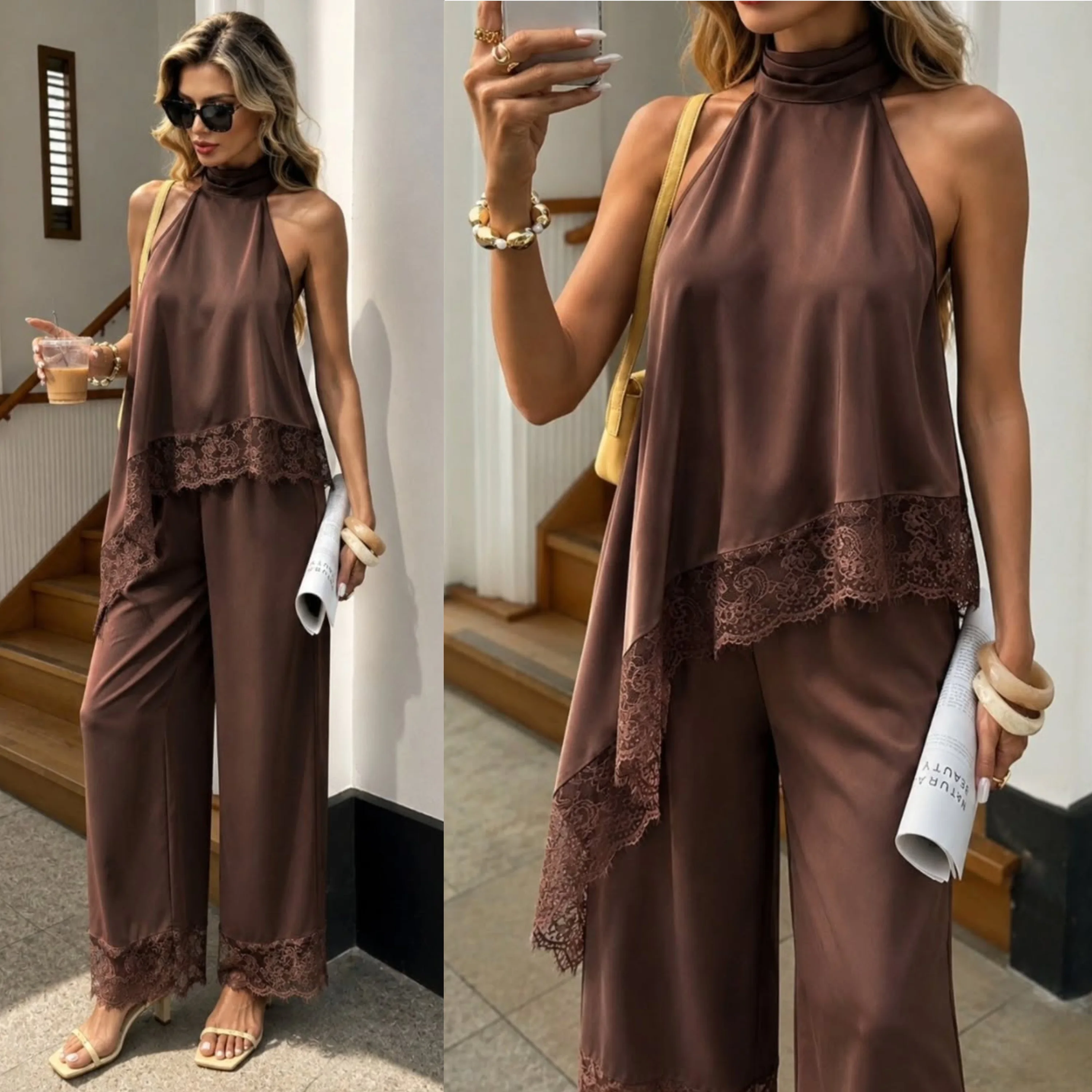 Ensemble Chic En Satin Italien