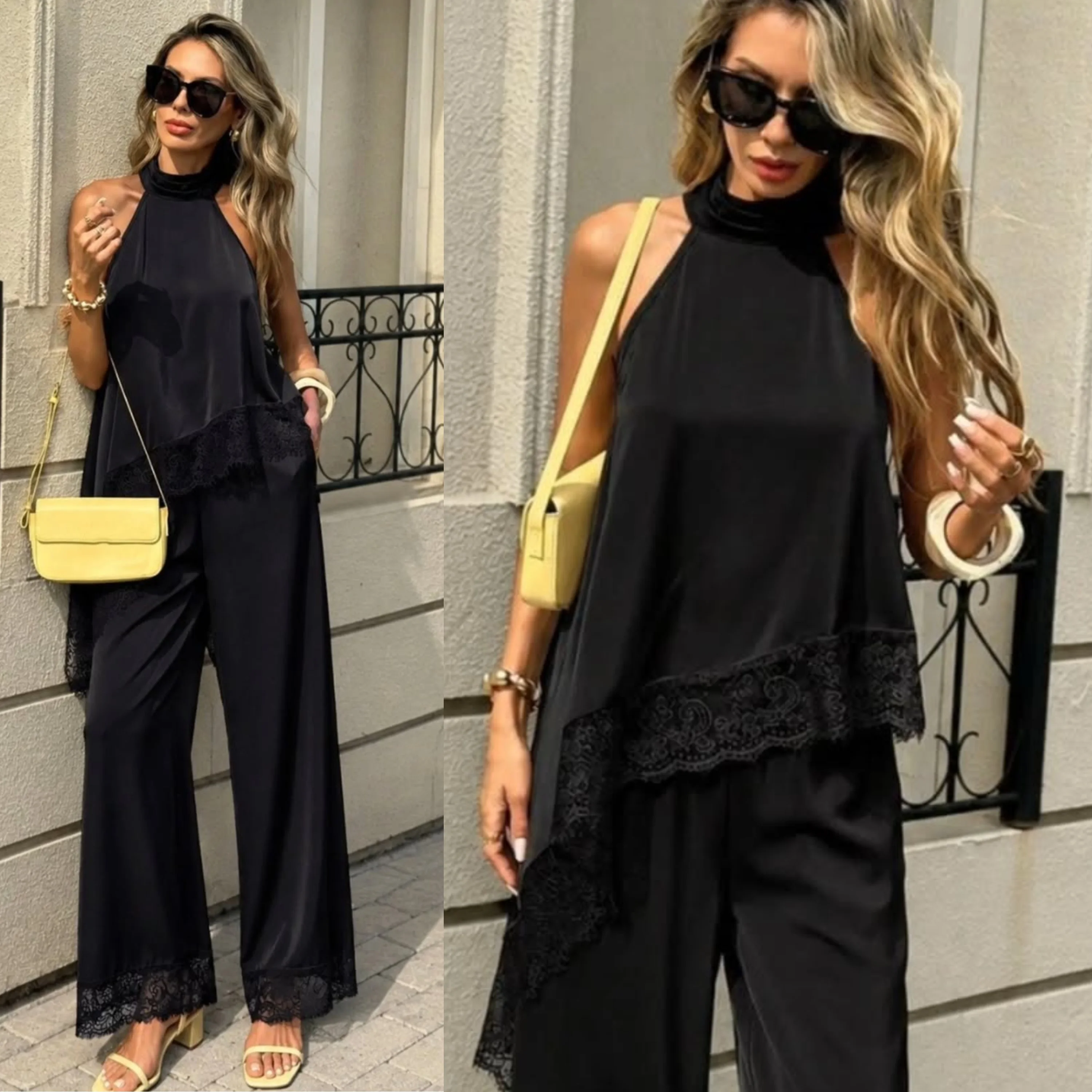 Ensemble Chic En Satin Italien