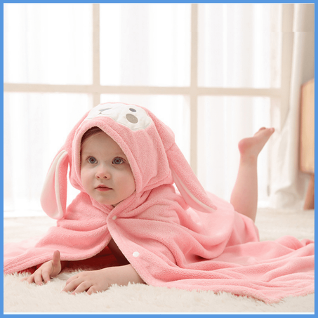 رداء حمام للأطفال بغطاء للرأس