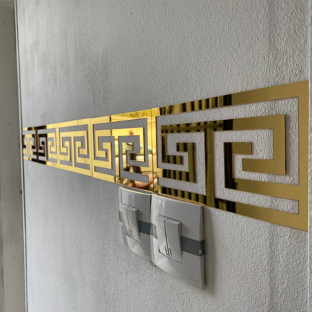 حدود أكريليك بتأثير المرآة فرساتشي يونانية 5 متر: المنتج الأفضل لتجميل جدرانك Bordures Acrylique Effet miroir Versace Grecque 5M ( 25 Pieces 20Cm )