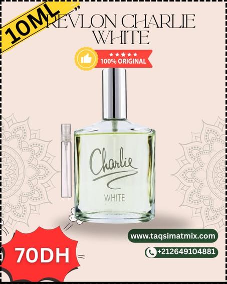 REVLON CHARLIE WHITE 10 ml EDT SP for WOMEN  🪄 عطر ريفلون تشارلي وايت – للنساء 🌿✨ – 10 مل EDT
