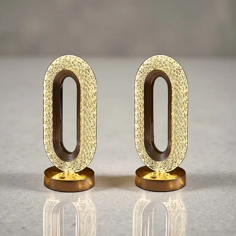 مصباح الطاولة الكريستالي الفاخر (قطعتان)