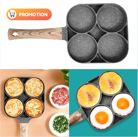 مقلاة جرانيت غير قابلة للالتصاق 4 أقسام : كريب ، عجة البيض ، بان كيك ، حرشا ، بغرير ..