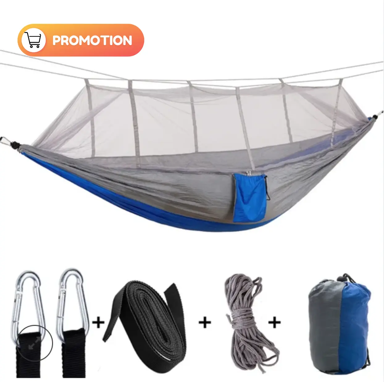 أرجوحة التخييم : مصنوعة من ثوب الباراشوت و تتحمل وزن + 120 KG