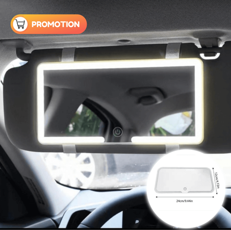 مرآة LED قوية الإضاءة للإستعمال داخل السيارة