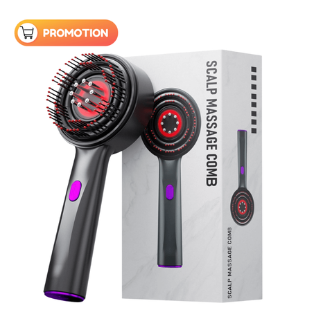 فرشاة مساج فروة الرأس بالضوء الأحمر لتعزيز نمو الشعر