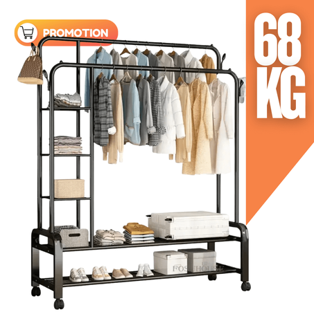 علاقة الملابس الحجم الكبير المتعدد الوظائف