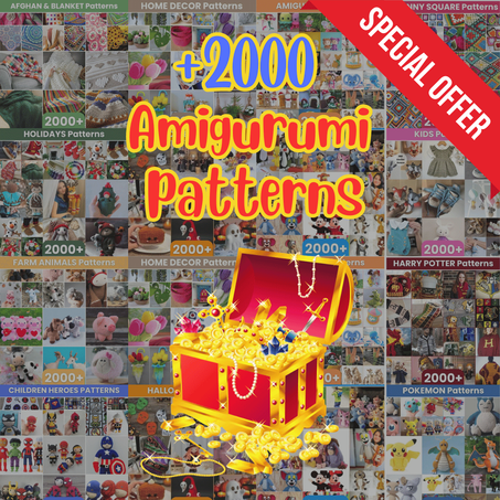 🧶 1500+ Amigurumi PDF Crochet Patterns – The Ultimate Crochet Lover’s Bundle! 💖✨