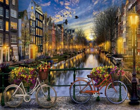 amsterdam night لوحة