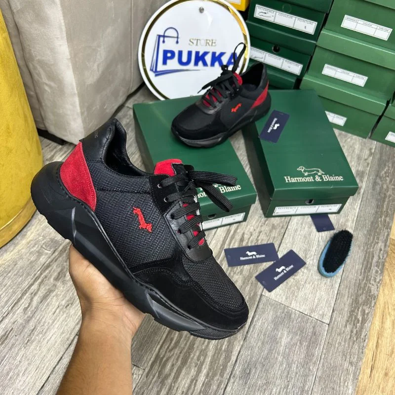 BASQUET EVA HB 25 NOIRE ROUGE