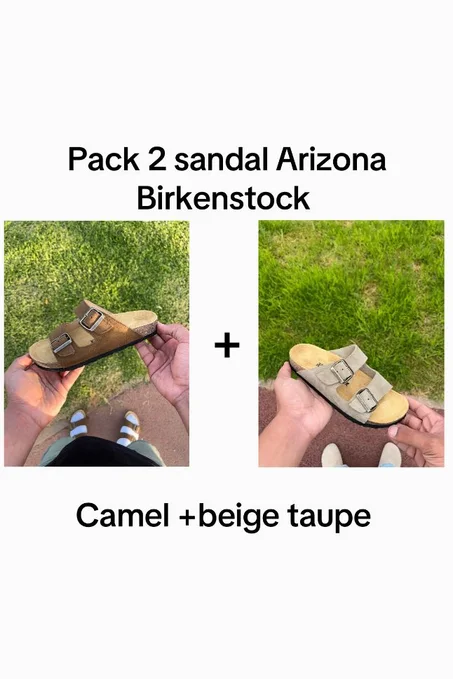 pack 2 sandal beige/camel