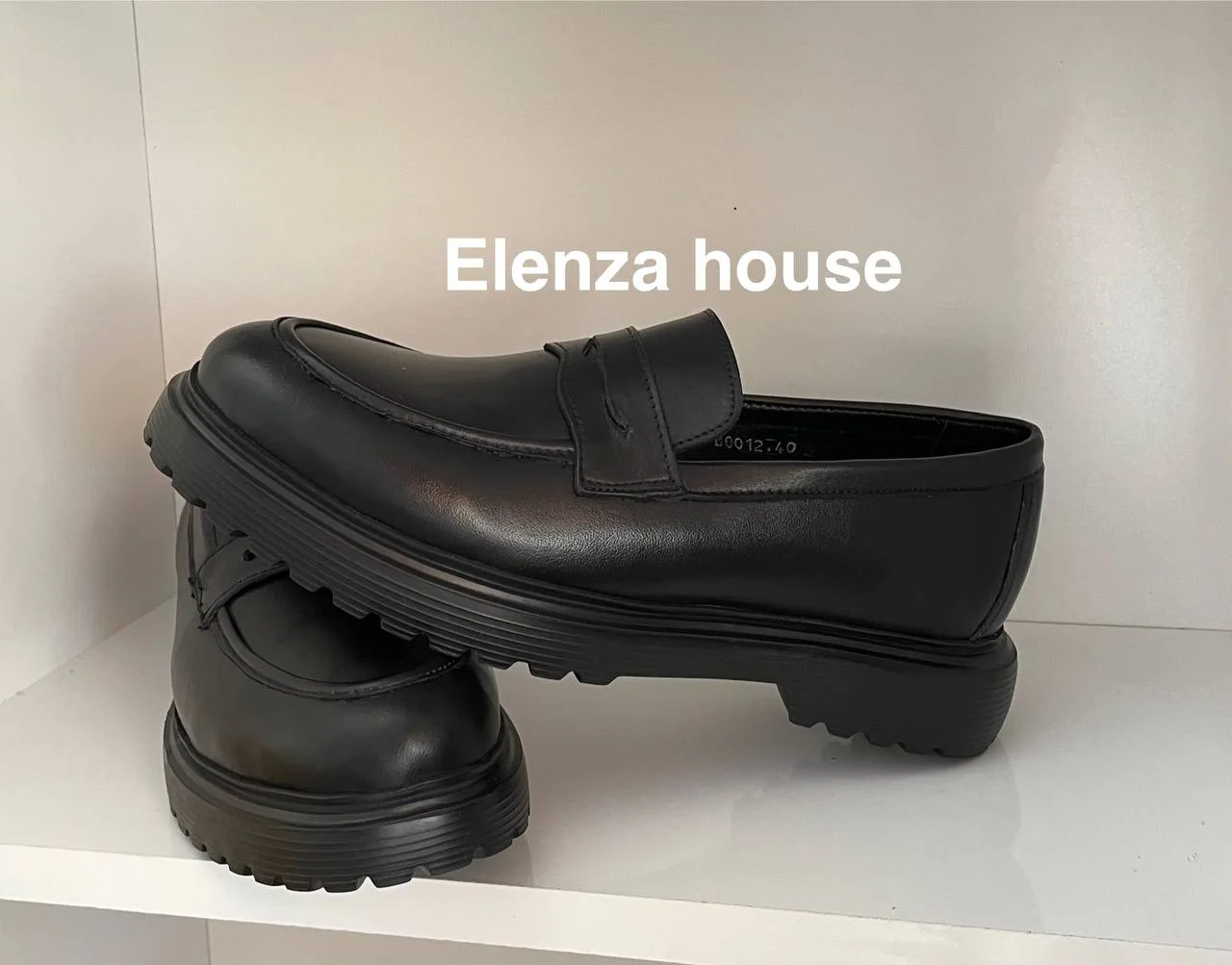 Black Chunky Penny Loafers