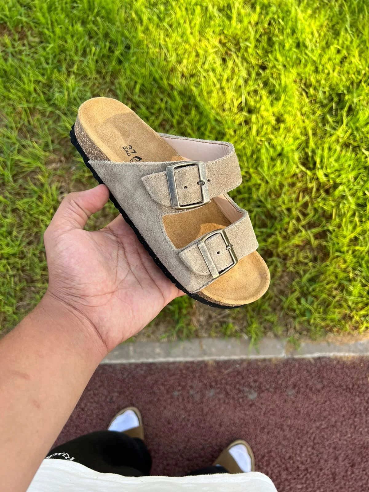 sandal arizona birkenstock beige taupe