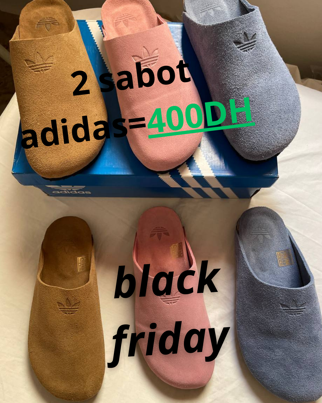 black friday _promo 2 sabot adidas a 400DH livraison gratuit