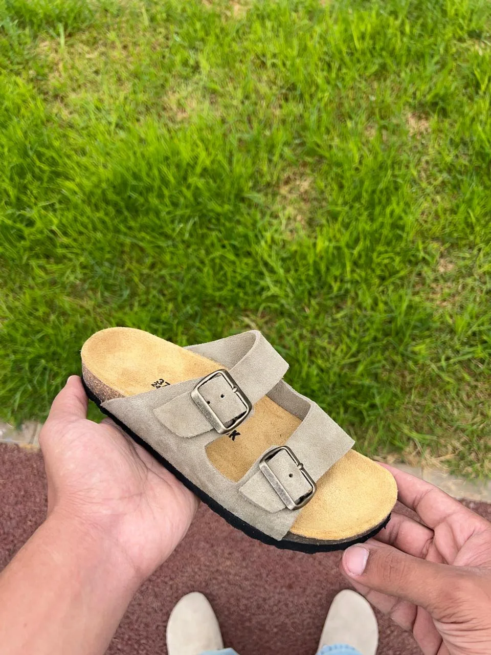 sandal arizona birkenstock beige taupe
