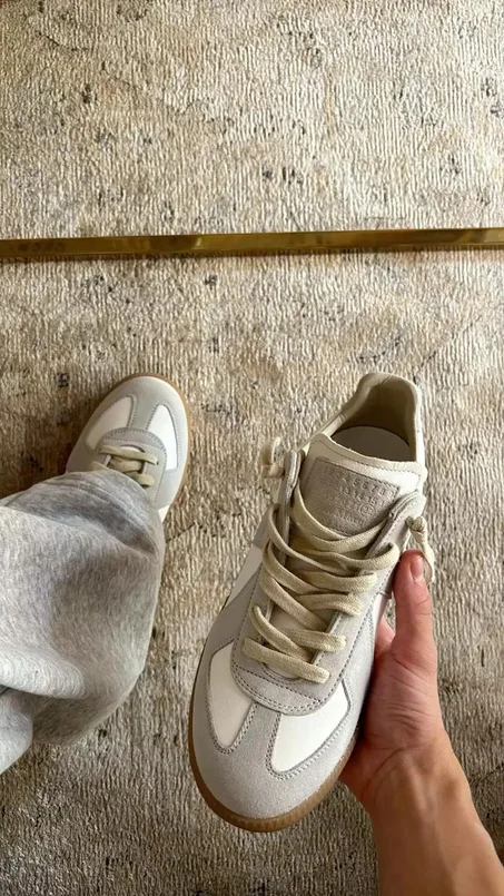 Baskets Maison Margiela gris et blanc