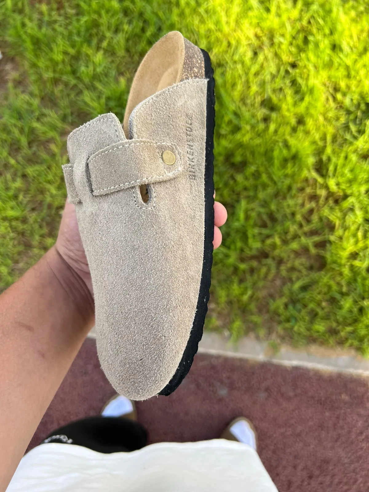 sabot birkenstock boston beige taupe
