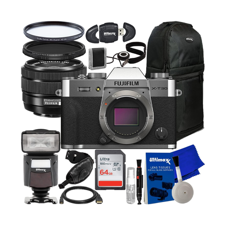 FUJIFILM X-T30 II Mirrorless Camera | 26.1MP Sensor & 4K Video | XC 15-45mm Lens | 378 Grams