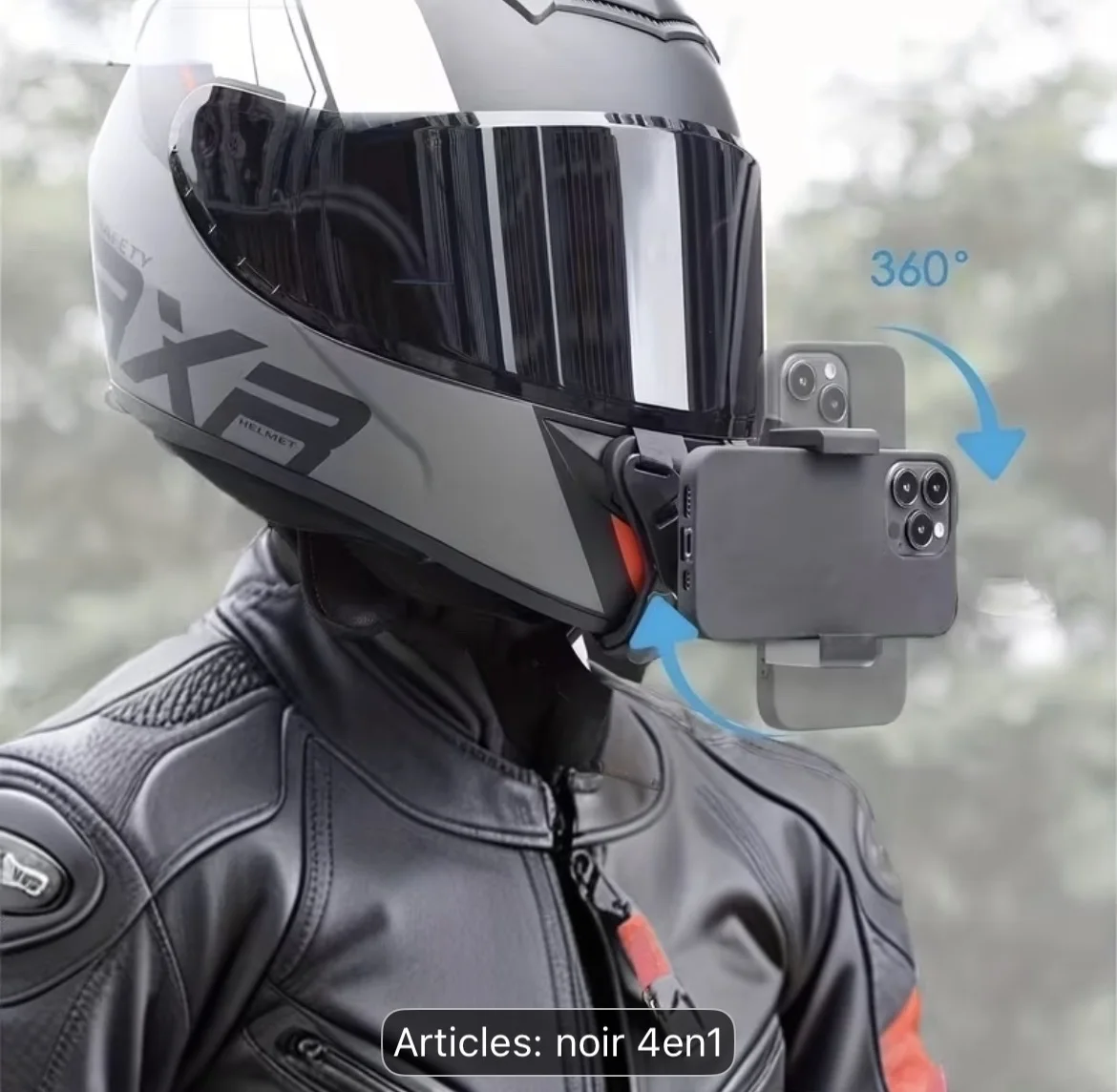 Support de Casque de Moto pour Téléphones & Caméras