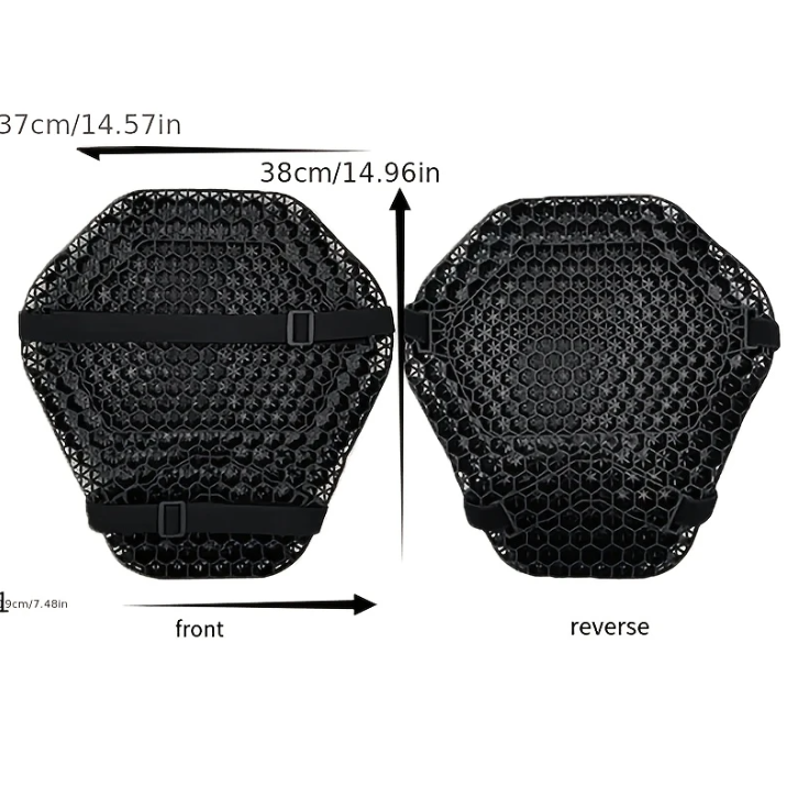 Coussin de siège de moto en nid d'abeille